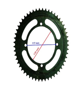 RACING KAWASAKİ UYUMLU KLX 150 ARKA DİŞLİ 428-53T İÇ 110X4 DELİKLİ IND
