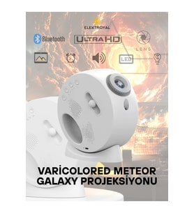 4K HD Meteor Galaxy Projektörü, 13 Renk Seçenekli, Yüksek Kalite Işık Sistemi