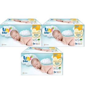 Uni Baby Islak Havlu Hassas Yeni Doğan 40 Yaprak (9 Lu Set) 360 Yaprak (Narin Ciltler için) (3PK*3)