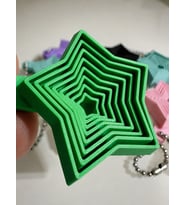 Northcity 3D Baskı Yıldız Fidget Anahtarlık - Hareketli Stres Oyuncağı ve Çanta Aksesuarı-Yeşil