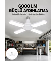 Enerji Tasarruflu LED Ampül 60 Watt 4 Kollu Beyaz Işık Yeni Nesil