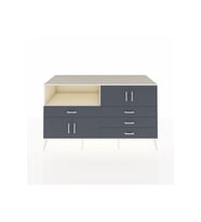 Kronos Konsol 2 Raflı 4 Çekmeceli 4 Kapaklı 176x59x99 Aytaşı-Antrasit
