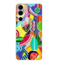PrintiFy Tecno Pova Neo 2 ile Uyumlu Retro Color 6  Kamera Korumalı Şeffaf  Kılıf