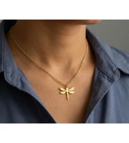 Kişiye Özel Minimal Yusufçuk Kolye 925K Gümüş (Gold)