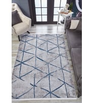 Dijital Kaymaz Yıkanabilir Antrasit Geometrik Salon Halısı Mutfak Halısı Koridor Halısı Yolluk HLN1732