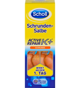 Schrundensalbe Aktif Onarım K +, kaba, kuru ve çatlak topuklarda cilt hasarına karşı -% 25 üre ve keratin ile - 1 x 60ml ayak kremi