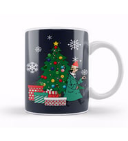 Professor Calculus Around The Christmas Tree Tintin Kupa Bardak Porselen