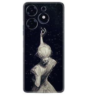Tecno Spark 10 Pro Kılıf Resimli Desenli Baskılı Silikon Star Woman 1332