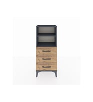 Arges Komodin 2 Raflı 3 Çekmeceli 44x30x106 Antrasit-Çam