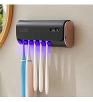 Mioji UV5F Pro 2600mAh Şarj Edilebilir UV Sterilizatörü Diş Fırçası Tutucusu Siyah