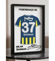 Milan Skriniar 37 Numaralı Özel Tasarım 3D Kabartmalı Futbol Dekoratif Tablo