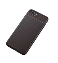 Apple iPhone 8 Plus Kılıf Esnek Soft Karbon Tasarım Legion Serisi (Kahverengi)