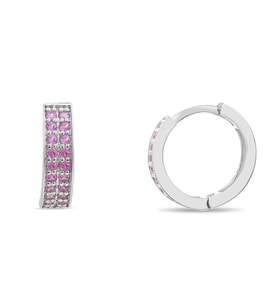 0.40 Karat Laboratuvar Pırlanta Morganite Küpe - HRD Sertifikalı