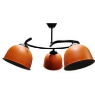 MYLİGHTS  TURUNCU  ÜÇLÜ  METAL SARKIT AVİZE (Siyah)