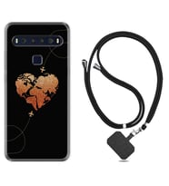 TCL 10L 10 Plus 10SE 20E 20SE 30 L7 Kılıf Boyun Askılı Silikon Plane Heart 1721