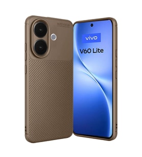 Vivo V60 Lite Auto Focus Karbon Kapak - Kahverengi