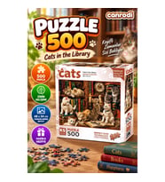 KS Games Cats In The Library 500 Parça Premium Puzzle