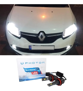 Renault Symbol  Led Xenon Kısa Far Ampulü H7 Ultimate 9500 Lumens Yeni Seri Beyaz