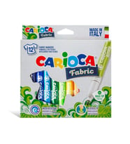 Carioca Cromatex Keçeli Kumaş Boyama Kalemi 12 Renk Maxi 