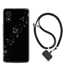 TCL 303 Kılıf Silikon Boyun Askılı İpli Desenli Silikon Planet 1620