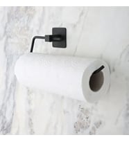 Mcg® Kendiliğinden Yapışkanlı Siyah Paslanmaz Metal Rulo Havluluk Aparat