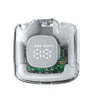 Tm60 Bluetooth Kulaklık Şeffaf Tws Düşük Gecikmeli Kulak İçi Kulaklık - Siyah Beyaz Beyaz