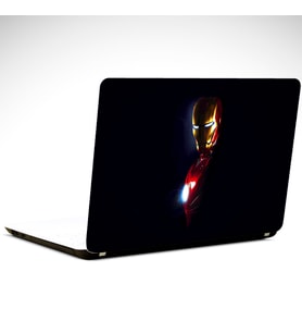 İron Man Siyah Laptop Sticker 13 İnch (34X24CM)