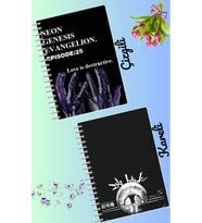 Neon Genesis evangelion defter seti 2 adet A4 boyutu 21*30 çizgili + kareli 60 syf