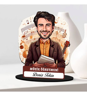 En Başarılı Erkek Müzik Öğretmenine Hediye Karikatürlü Biblo