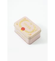 Premium Fleur Gold Kabartmalı Metal Dekoratif Kutu - Pembe