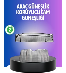 Metalize Reflektör Yüzeyli Uv Koruyucu Araç Güneşliği – Serin Ve Güvenli Sürüşler İçin