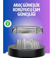 Metalize Reflektör Yüzeyli Uv Koruyucu Araç Güneşliği – Serin Ve Güvenli Sürüşler İçin