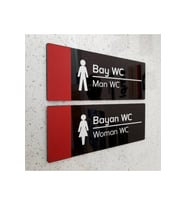 Kırmızı Detaylı Wc Yönlendirme Seti