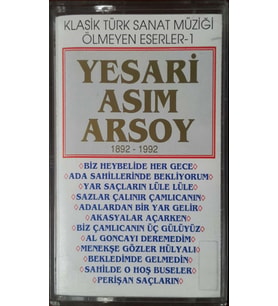 (Plak Değildir KASET tir) Klasik Türk Sanat Müziği Ölmeyen Eserler-1 Yaseri Asım Arsoy Kaset