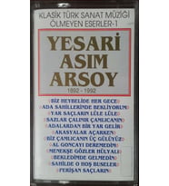 (Plak Değildir KASET tir) Klasik Türk Sanat Müziği Ölmeyen Eserler-1 Yaseri Asım Arsoy Kaset