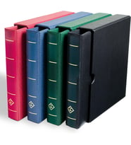 Leuchtturm OPTIMA F Dar Kasetli Klasör (240x280x55mm) (Pul, Madeni Para, Kağıt Para, Zarf, Efemera Koleksiyonlarınız için idealdir), Siyah Kapak