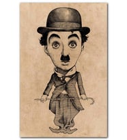 Cakatablo Charlie Chaplin SB Karikatürize MDF Tablo