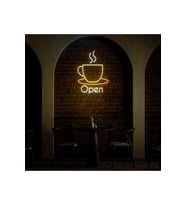 Open Yazılı ve Şekilli Neon Tabela