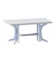 Omnipazar SY-2585 Beyaz Plastik Dikdörtgen Kapalı Masa 90x150 cm