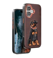 Venco İphone 16 Perma Desenli Kapak - Koyu Kahve