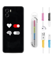 Vivo Y15S Y32 Y33S Y51 Y53S Kılıf Kablo Koruma Spiral Silikon Love Brain 1722