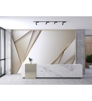 Krem Gold Geometrik Desenli Duvar Kağıdı