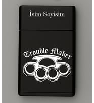 Trouble Maker Desenli Metal Tabaka – Kişiye Özel İsimli Hediyelik