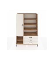 Hyperion Gardrop 9 Raflı 3 Çekmeceli Tek Kapaklı  132x44x195 Çam-Aytaşı