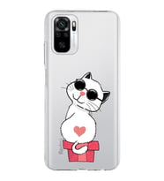 Xiaomi Redmi Note 10 Uyumlu Kapak Coolcat Tasarımlı Şeffaf Silikon Kılıf