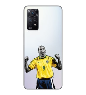 Redmi Note 11 Pro Uyumlu Ronaldo Nazario Futbol Tasarımlı Şeffaf Telefon Kılıfı