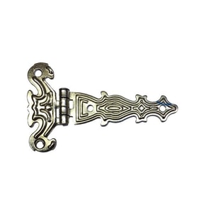 Dekoratif, Sac Tek Kuyruklu Menteşe - 40x68 mm, Küçük, Nikel, 100 Adet