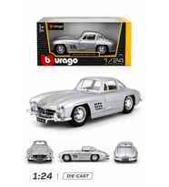 1:24 Mercedes-Benz 300 SL 1954 Gümüş Diecast Model Araba