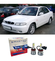 Daewo Nubira Led Xenon Uzun + Kısa Far Ampulü H4 Duo Yeni Seri Beyaz