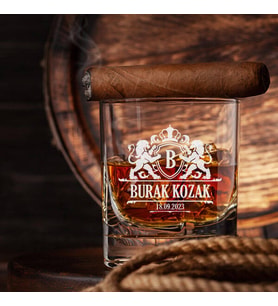 Arkadaşa Hediye Premium Tasarımlı İsimli Viski Bardağı